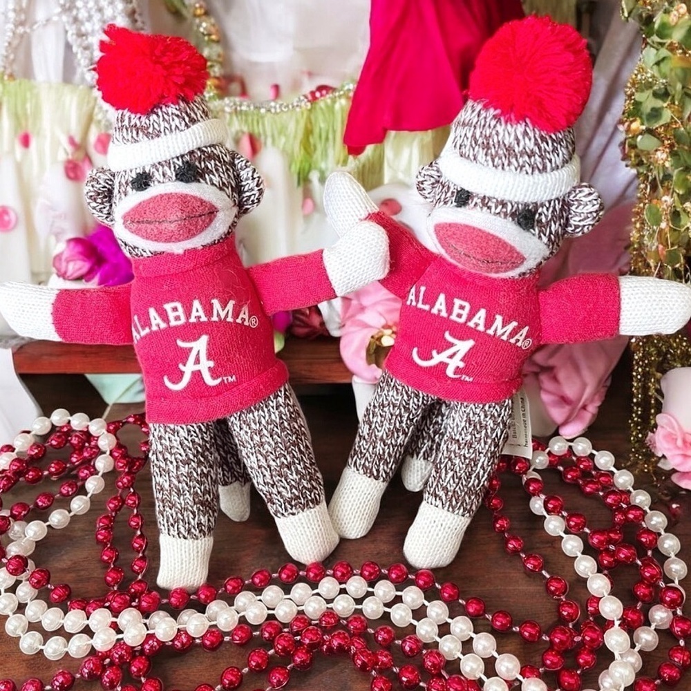 2 Plushland Alabama Monkeys With Beads NWOT